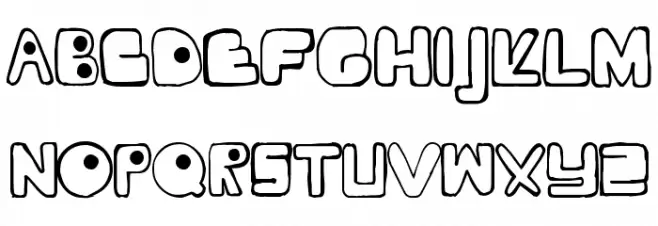 Ugly R Font Litere mari