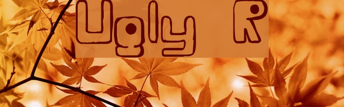Ugly R Font examples