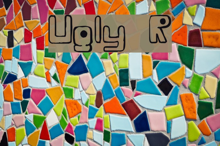 Ugly R Font examples
