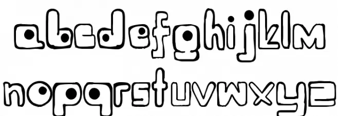 Ugly R Schriftart Kleinbuchstaben