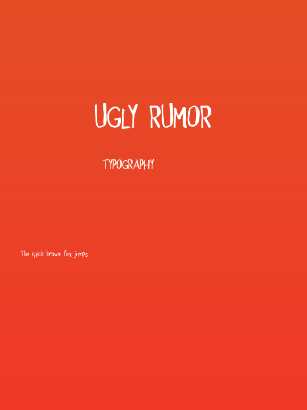 Ugly Rumor Poster