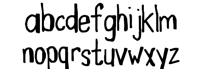 Ugly Rumor Font LOWERCASE