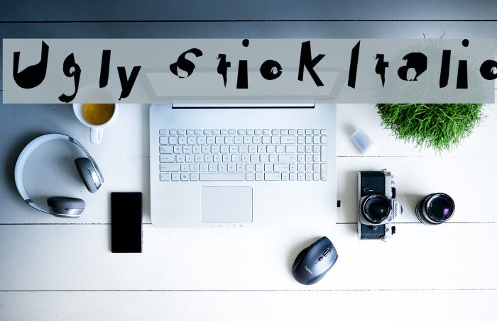Ugly Stick Italic Font examples