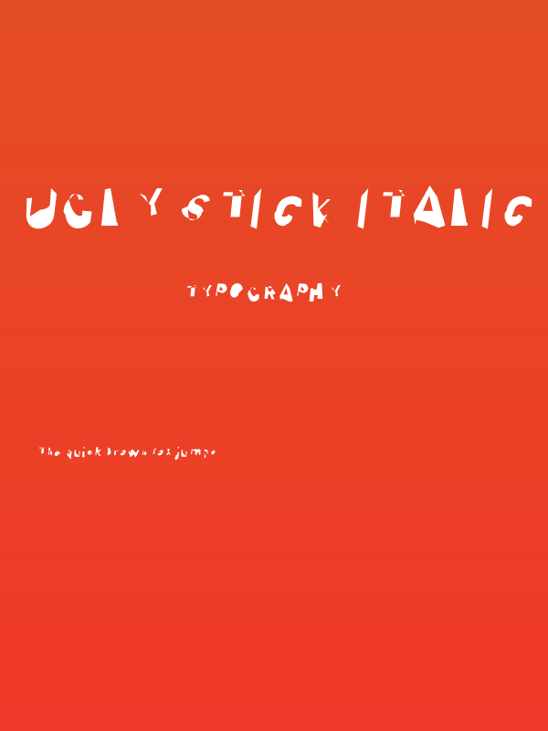 Ugly Stick Italic Poster