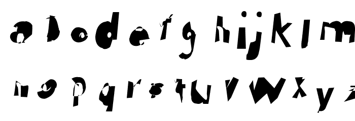 Ugly Stick Italic Font LOWERCASE