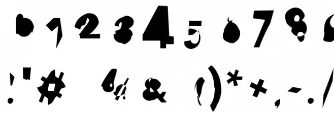 Ugly Stick Font OTHER CHARS