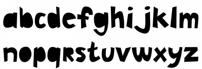 UglyCut Schriftart Kleinbuchstaben