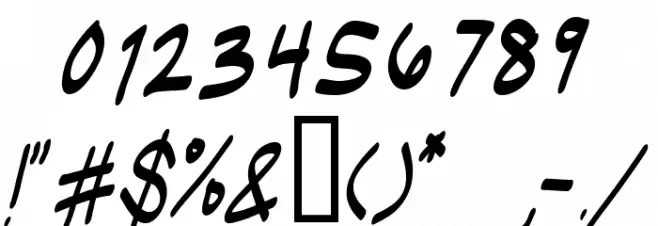 UglyKids-Italic Font OTHER CHARS