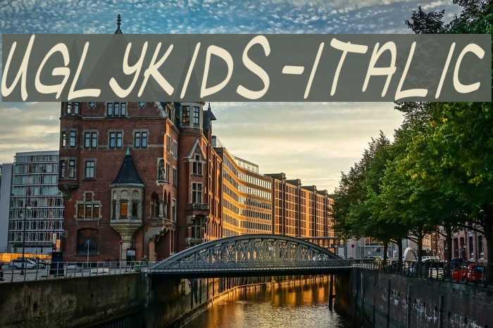 UglyKids-Italic 字体 examples
