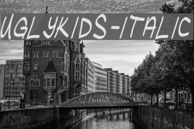 UglyKids-Italic Font examples