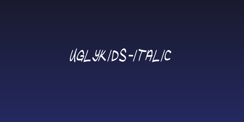 UglyKids-Italic Social Header