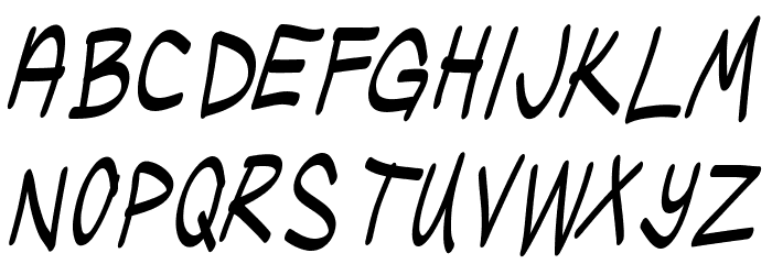 UglyKids-Italic 字体 小写