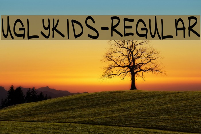 UglyKids-Regular Font examples