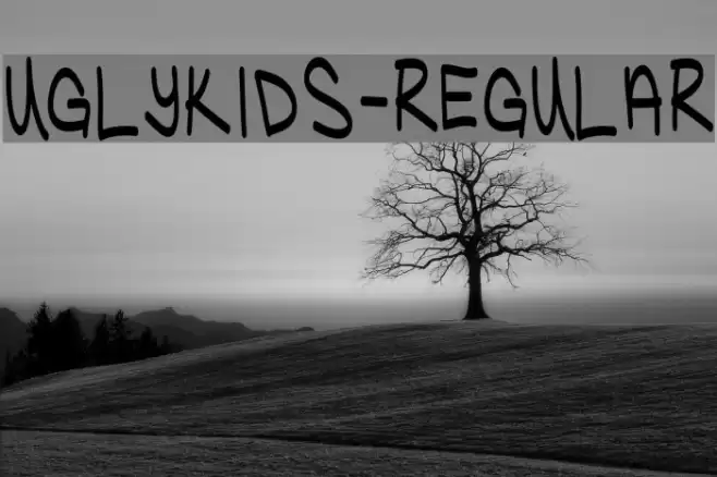 UglyKids-Regular 字体 examples