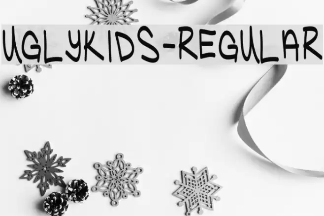 UglyKids-Regular 字体 examples