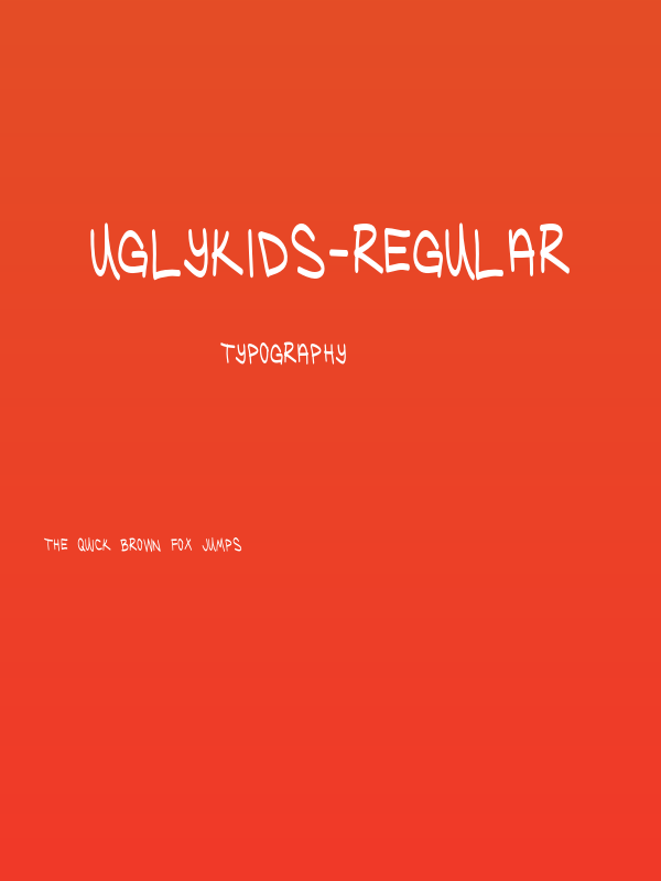 UglyKids-Regular Poster