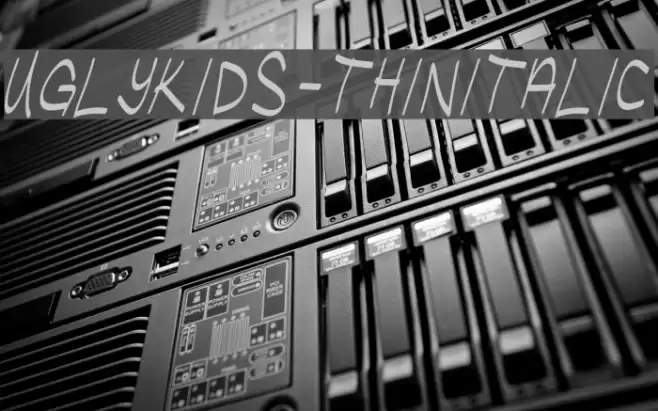 UglyKids-ThinItalic Font examples