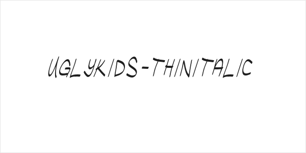UglyKids-ThinItalic Logo