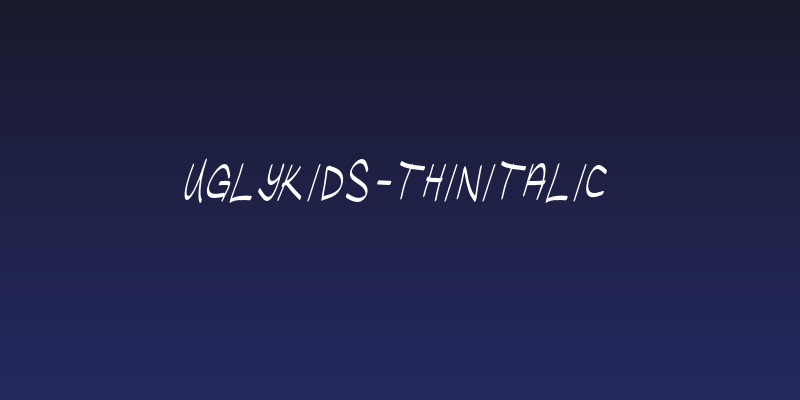 UglyKids-ThinItalic Social Header
