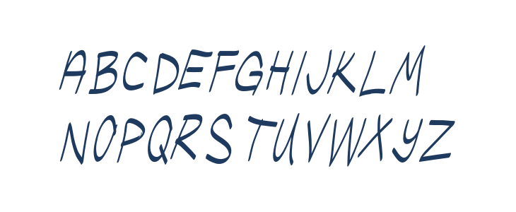 UglyKids-ThinItalic Lowercase