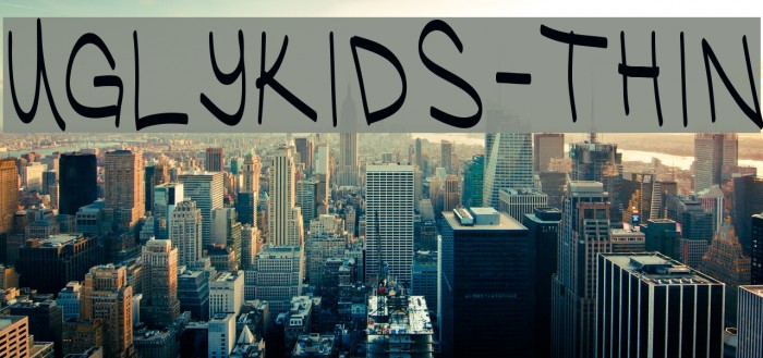 UglyKids-Thin Font examples