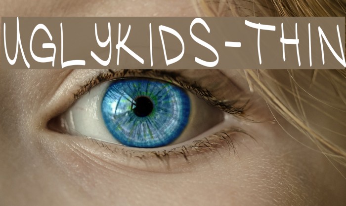 UglyKids-Thin Font examples