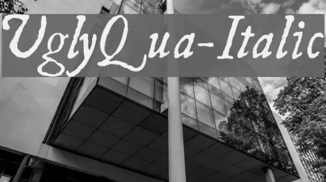 UglyQua-Italic Шрифта examples