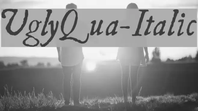 UglyQua-Italic Шрифта examples