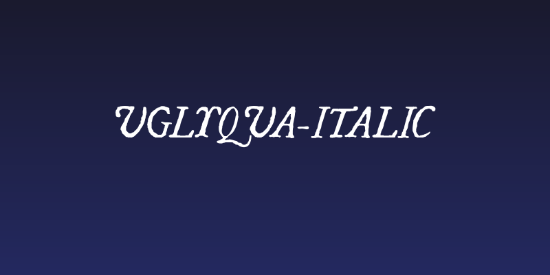 UglyQua-Italic Social Header