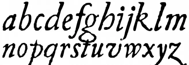 UglyQua-Italic Шрифта строчной