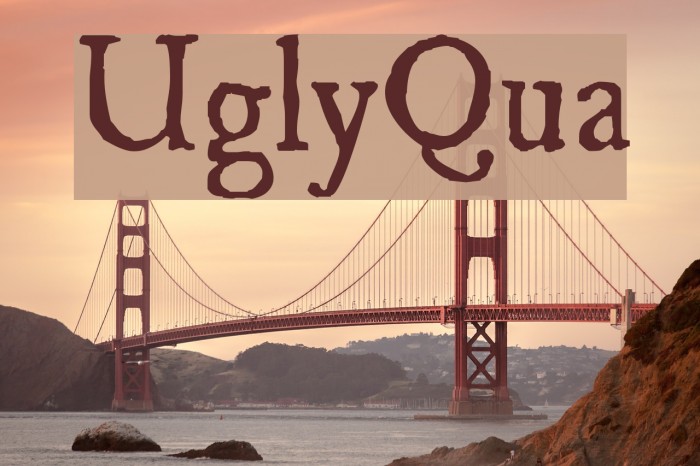 UglyQua Font examples