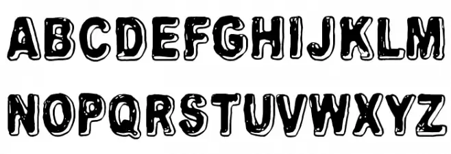 Uglygoodbaddark Шрифта ВЕРХНИЙ