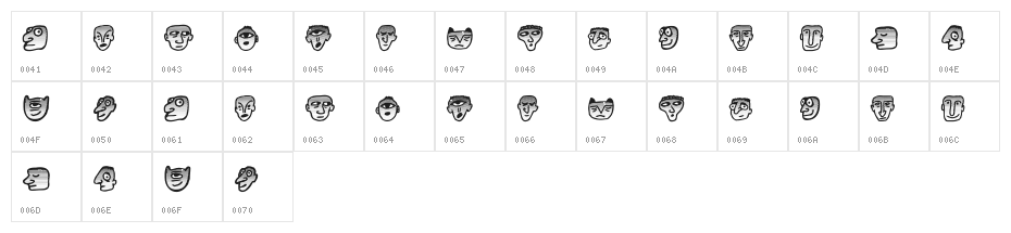 Ugok Regular Character Map