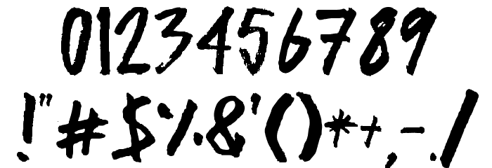 ugly boy - aspek hndz Font OTHER CHARS
