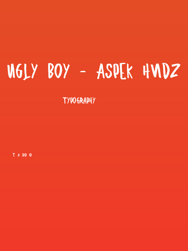 ugly boy - aspek hndz Poster