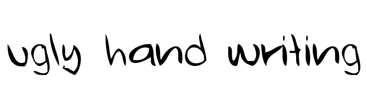 ugly hand writing  لخطوط تنزيل