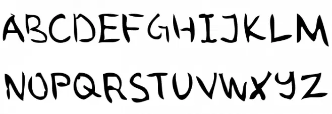 ugly hand writing خط أحرف كبيرة