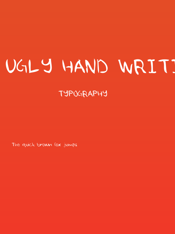ugly hand writing Poster