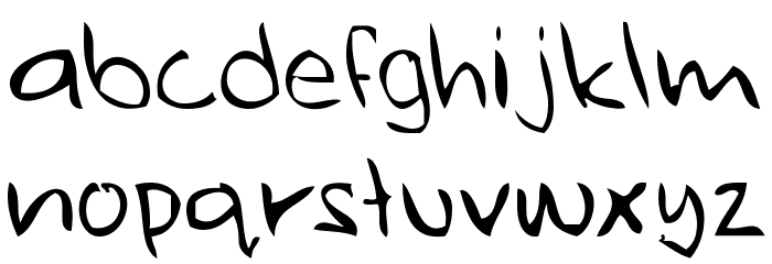 ugly hand writing Font LOWERCASE
