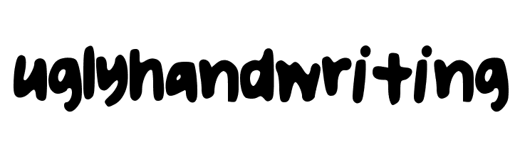uglyhandwriting  لخطوط تنزيل