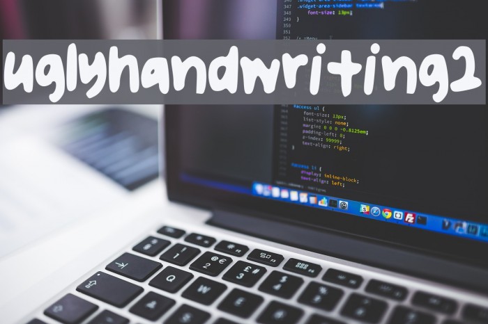 uglyhandwriting2 Font examples
