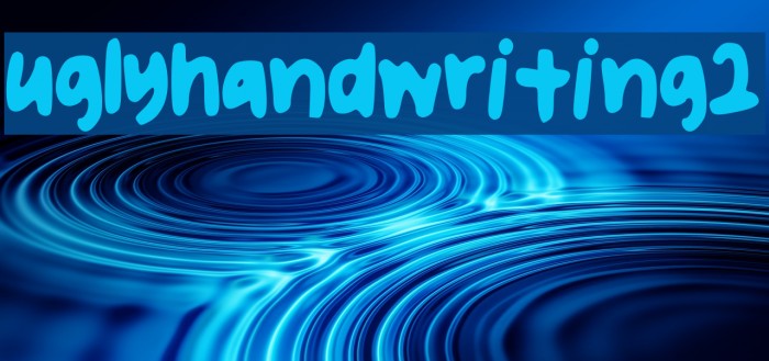 uglyhandwriting2 Font examples