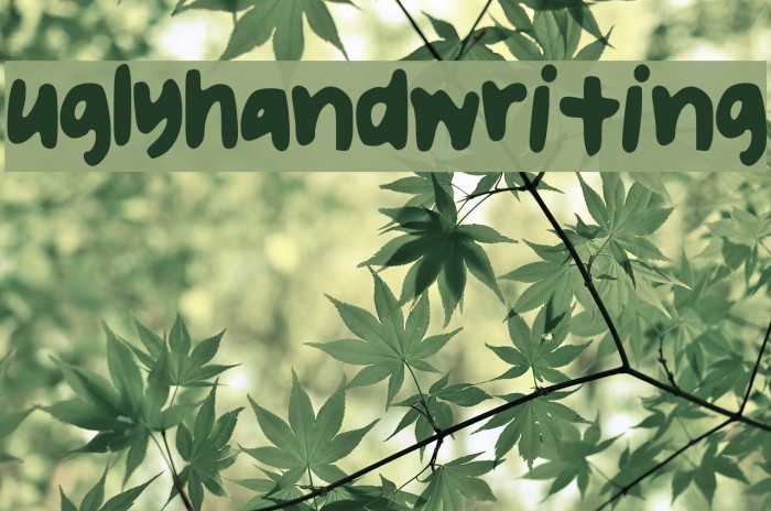 uglyhandwriting Font examples