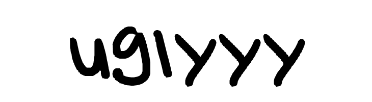 uglyyy  font caratteri gratis