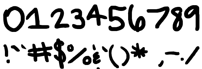 uglyyy Font OTHER CHARS