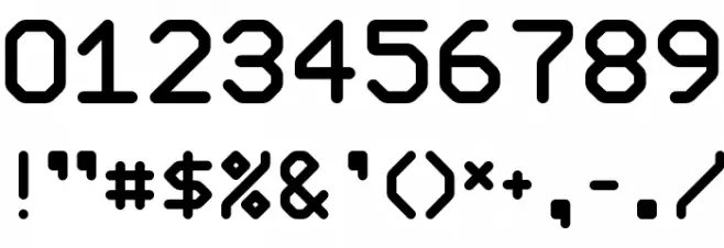 UHF Font OTHER CHARS