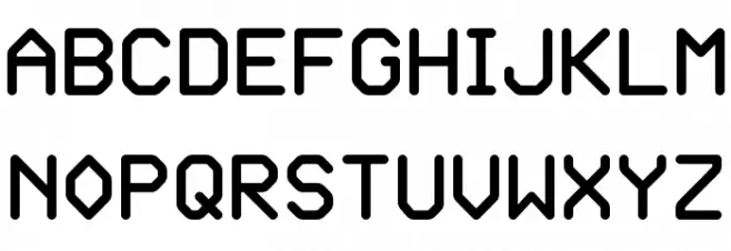 UHF Schriftart Groß