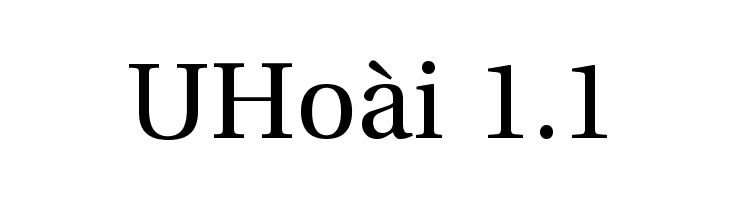 UHoài 1.1 Font