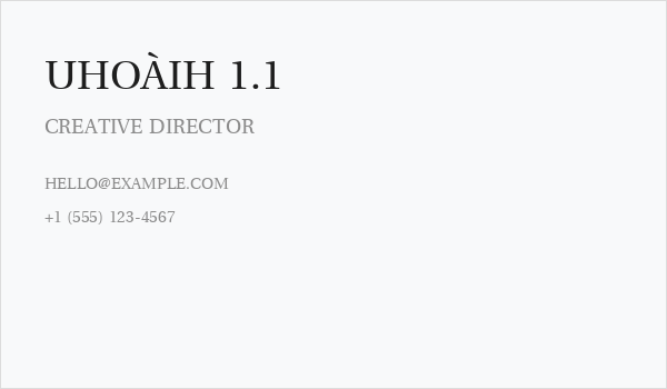 UHoàiH 1.1 Business Card