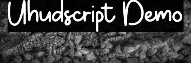 Uhudscript Demo Font examples